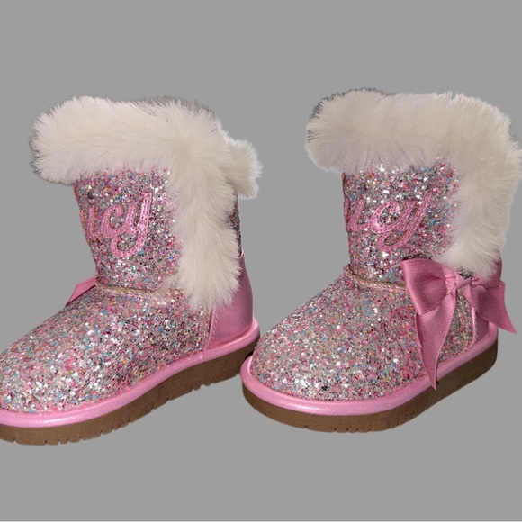 Juicy Couture Toddler Boots | Size 5 | Pink Glitter | New With Tags - Picture 1 of 3